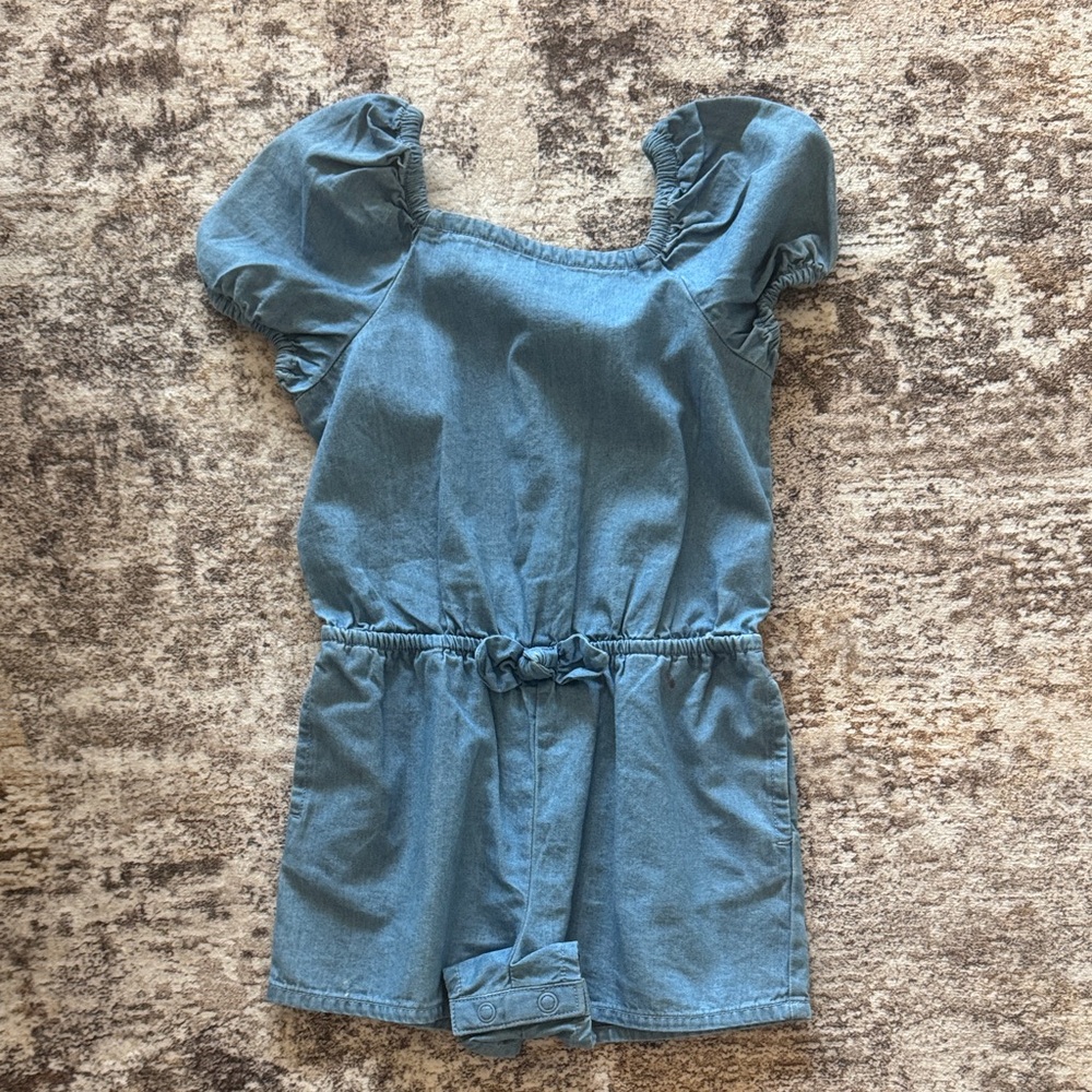 Cat & Jack Light Blue Puff Sleeve Romper